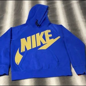 NIKE BRAND STRIPED HOODED SWEATSHIRT